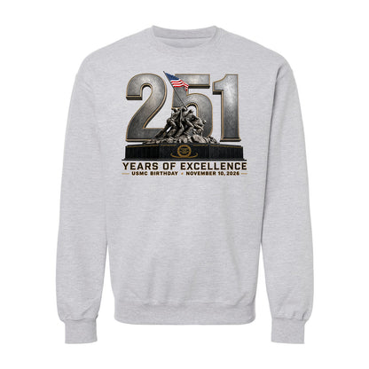 251 Years of Excellence USMC Birthday Crewneck Sweatshirt