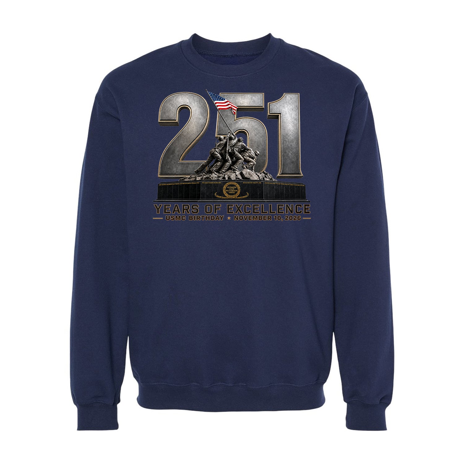 251 Years of Excellence USMC Birthday Crewneck Sweatshirt