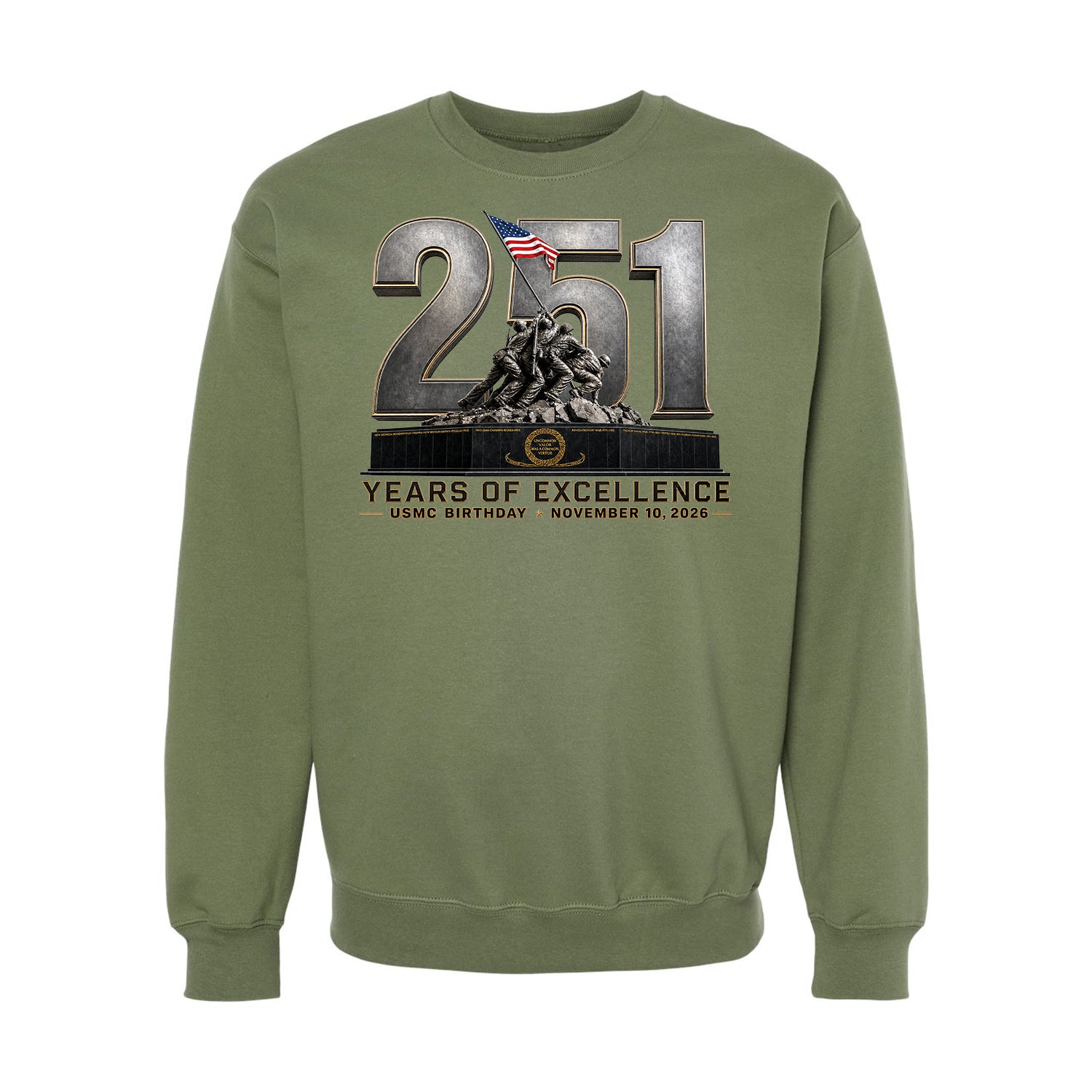 251 Years of Excellence USMC Birthday Crewneck Sweatshirt