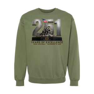 251 Years of Excellence USMC Birthday Crewneck Sweatshirt