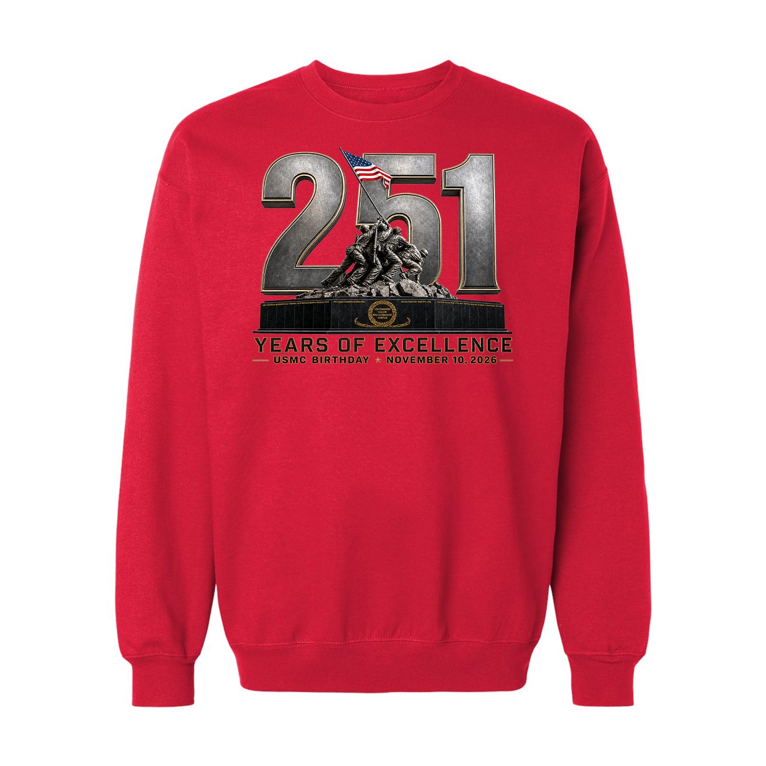 251 Years of Excellence USMC Birthday Crewneck Sweatshirt
