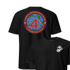 Combat Logistics Battalion 4 Front & Back T-Shirt - Black
