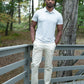 Chino Pant in Brown Rice - lifestyle view