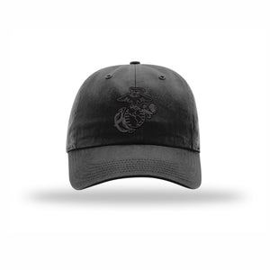 Eagle Globe & Anchor Carbon Fiber Patch Dad Hat - Leatherneck For Life