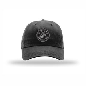 USMC Seal Carbon Fiber Patch Dad Hat - Leatherneck For Life