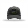 OD Green & Black EGA PVC Patch Dad Hat - BLACK