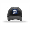 Navy & Silver EGA PVC Patch Dad Hat - BLACK