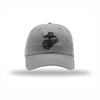 Eagle Globe & Anchor Carbon Fiber Patch Dad Hat - GREY