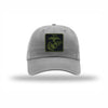 OD Green & Black EGA PVC Patch Dad Hat - GREY