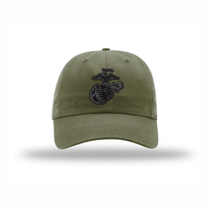 Eagle Globe & Anchor Carbon Fiber Patch Dad Hat