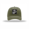 EGA Square Carbon Fiber Patch Dad Hat - OLIVE