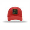 OD Green & Black EGA PVC Patch Dad Hat - RED
