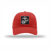 EGA Square Carbon Fiber Patch Dad Hat - RED
