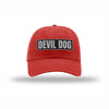 Devil Dog Carbon Fiber Patch Dad Hat - RED