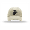 Eagle Globe & Anchor Carbon Fiber Patch Dad Hat - STONE