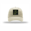 OD Green & Black EGA PVC Patch Dad Hat - STONE