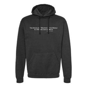 The Deadliest Weapon in the World Pershing Quote Hoodies