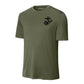 Eagle Globe & Anchor Black Left Chest Performance T-Shirt