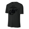 Blackout Eagle Globe & Anchor Performance T-Shirt - BLACK