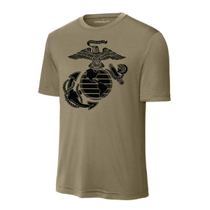 Eagle Globe & Anchor Performance T-Shirt in Coyote - USMC unit apparel