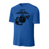 Eagle Globe & Anchor Performance T-Shirt - ROYAL