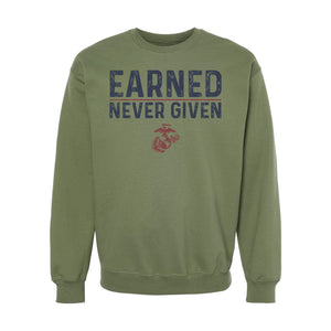 Earned Never Given Crewneck Sweatshirt