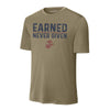 Earned Never Given Vintage Performance T-Shirt - COYOTE BROWN