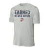 Earned Never Given Vintage Performance T-Shirt - SILVER