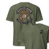 Earned Never Given Rocker Leather Patch T-Shirt - OD GREEN