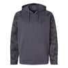 EGA Camo Fleece Performance Hooded Sweatshirt -Black Logo - CHARCOAL