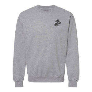 Eagle Globe And Anchor Crewneck Sweatshirt with Black Logo