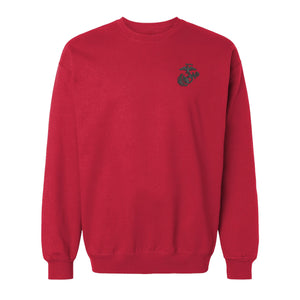 Eagle Globe And Anchor Crewneck Sweatshirt with Black Logo