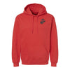 Eagle Globe And Anchor Hoodie with Black Logo - Red