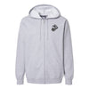 Eagle Globe And Anchor Full Zip Hoodie with Black Logo - Grey