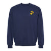 Eagle Globe and Anchor Crewneck Sweatshirt with Gold Logo - Navy