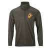 Eagle Globe & Anchor Gold Performance Quarter Zip Pullover - CHARCOAL