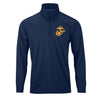 Eagle Globe & Anchor Gold Performance Quarter Zip Pullover - NAVY