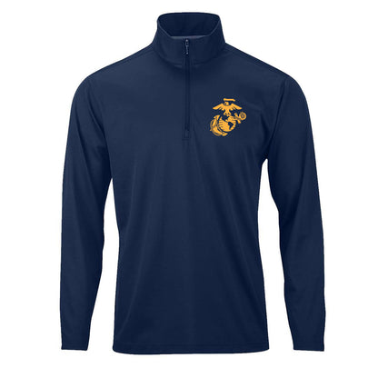 Eagle Globe & Anchor Gold Performance Quarter Zip Pullover