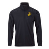 EGA Performance Quarter Zip Pullover - Gold Logo - BLACK