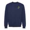 Eagle Globe and Anchor Crewneck Sweatshirt with OD Green Logo - Navy