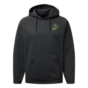 EGA Performance Fleece Hooded Sweatshirt - OD Green Logo