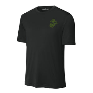 Eagle Globe & Anchor OD Green Left Chest Performance T-Shirt