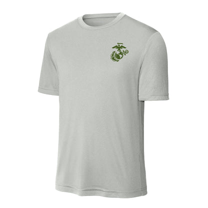 Eagle Globe & Anchor OD Green Left Chest Performance T-Shirt