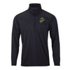 EGA Performance Quarter Zip Pullover - OD Green Logo - BLACK