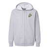 Eagle Globe and Anchor Full Zip Hoodie with OD Green Logo - Grey