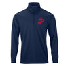 Eagle Globe & Anchor Red Performance Quarter Zip Pullover - NAVY