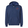 OLD School Eagle Globe and Anchor Full Zip Hoodie - Navy