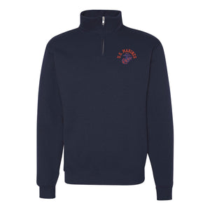 OLD School Eagle Globe and Anchor Quarter Zip Sweatshirt