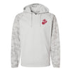 EGA Camo Fleece Performance Hooded Sweatshirt -Red Logo - GREY