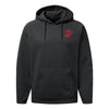 EGA Performance Fleece Hooded Sweatshirt - Red Logo - BLACK